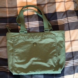 Kipling sea green medium zipper tote